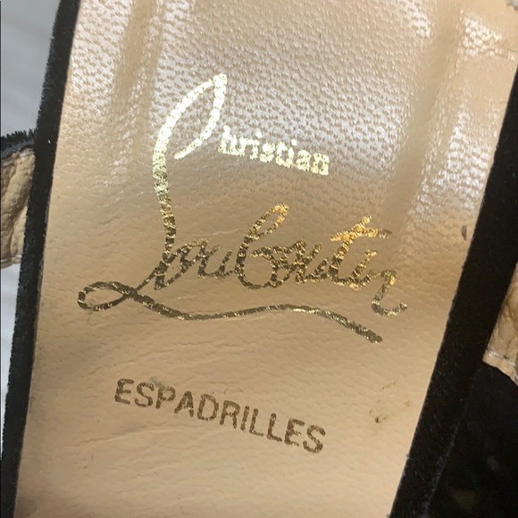 Christian louboutin studded velvet wedges 39 - Picture 8 of 10